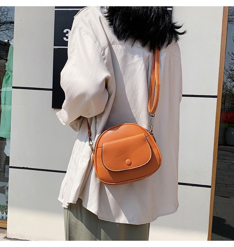 PU shoulder retro messenger bag