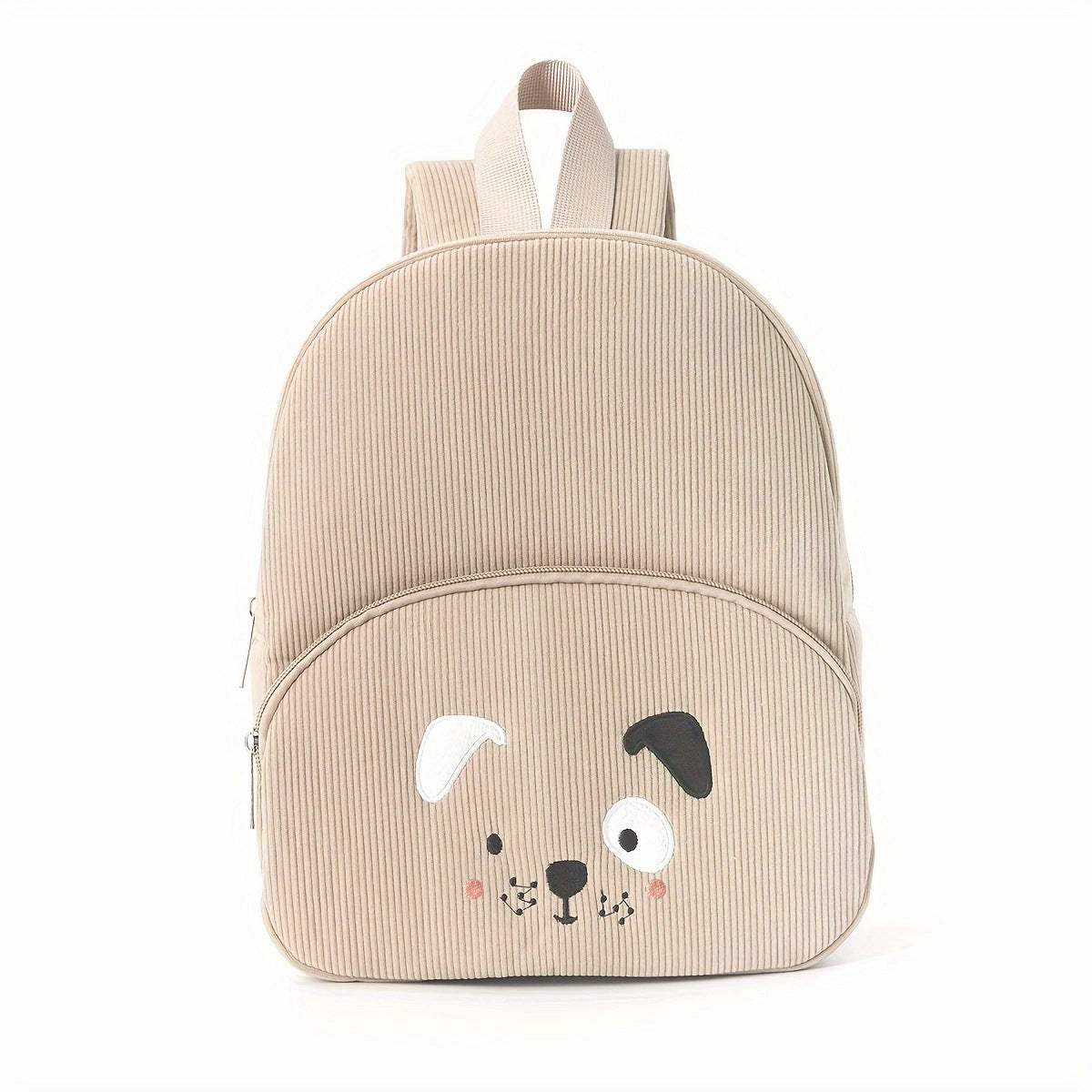 Rucksack aus Cord mit süßem Bärenstickerei