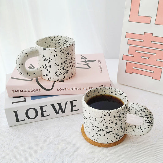 Polka Dot Splashed Ink Nordic Ceramic Mug