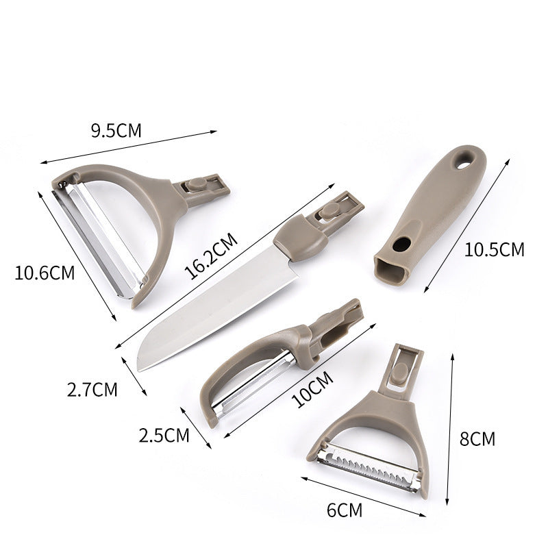 Stainless Steel Cutter Set Three Piece Set Chopping Board Combined Kitchen Tools
