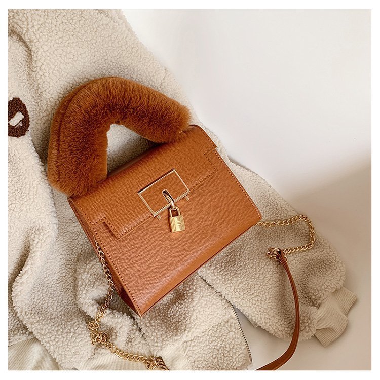 Mode Kette One Shoulder Messenger Textur Schloss Kleine Quadratische Tasche