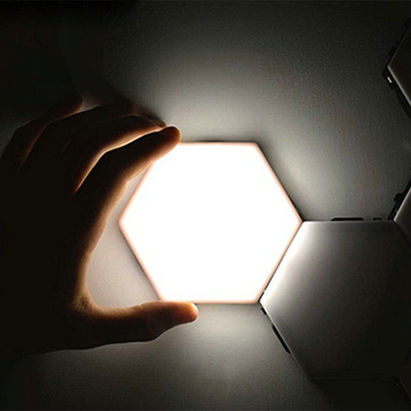 Phone Controlled LED Modular Honeycomb Light DIY Assembly Hexagonal Quantum Light