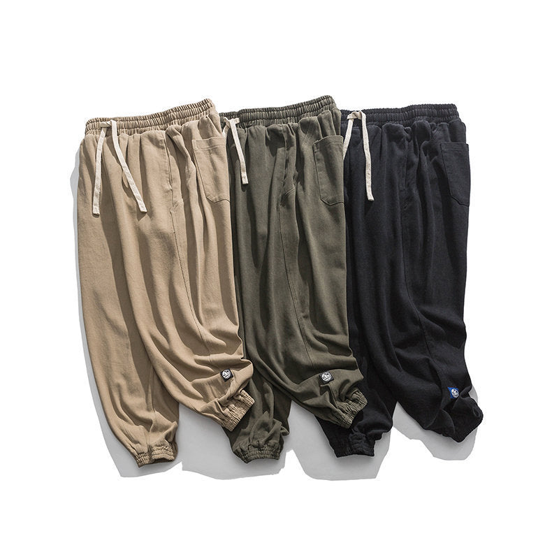 Retro Loose Fashion Youth Strappy Casual Pants