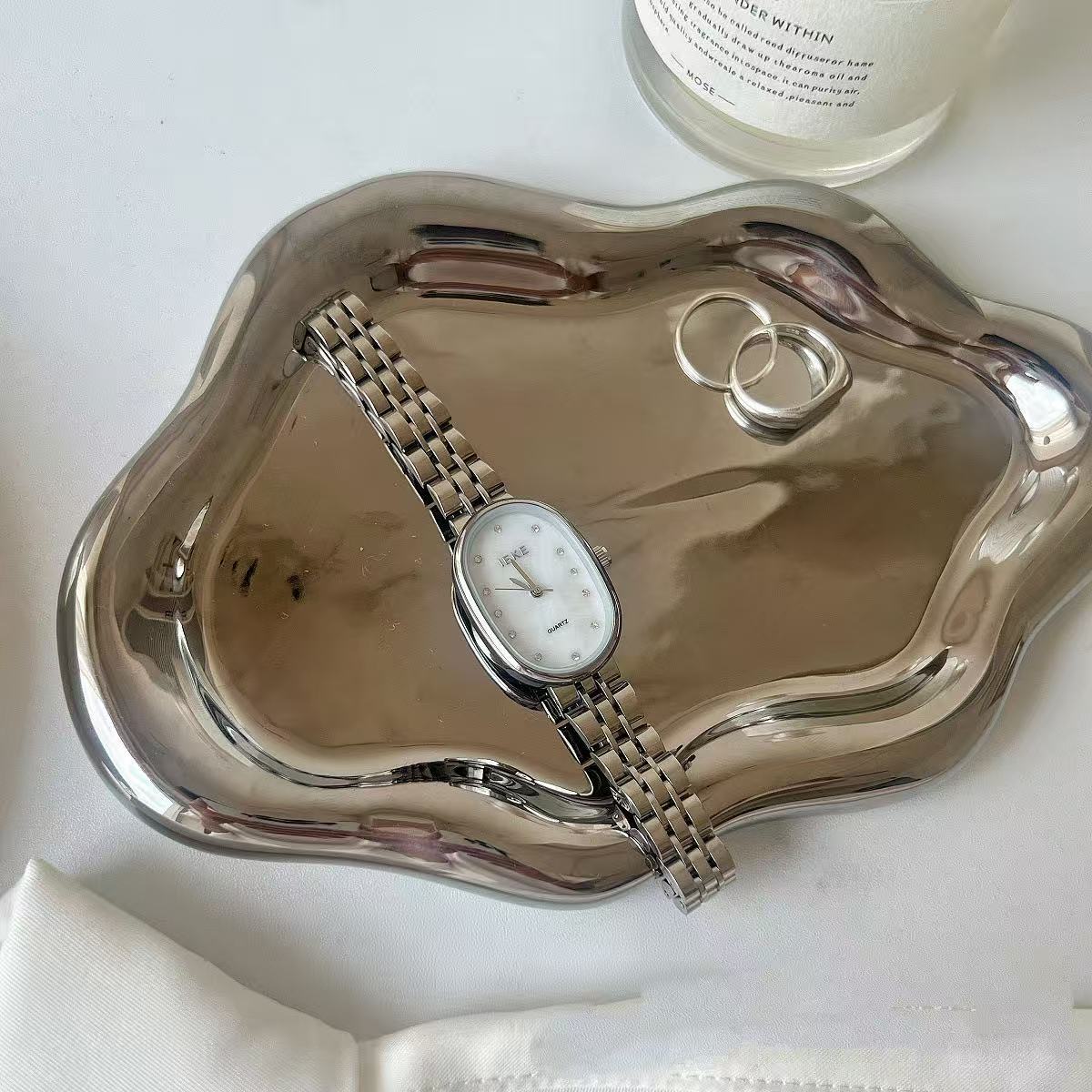 Ice Blue Fritillary Silver Watch