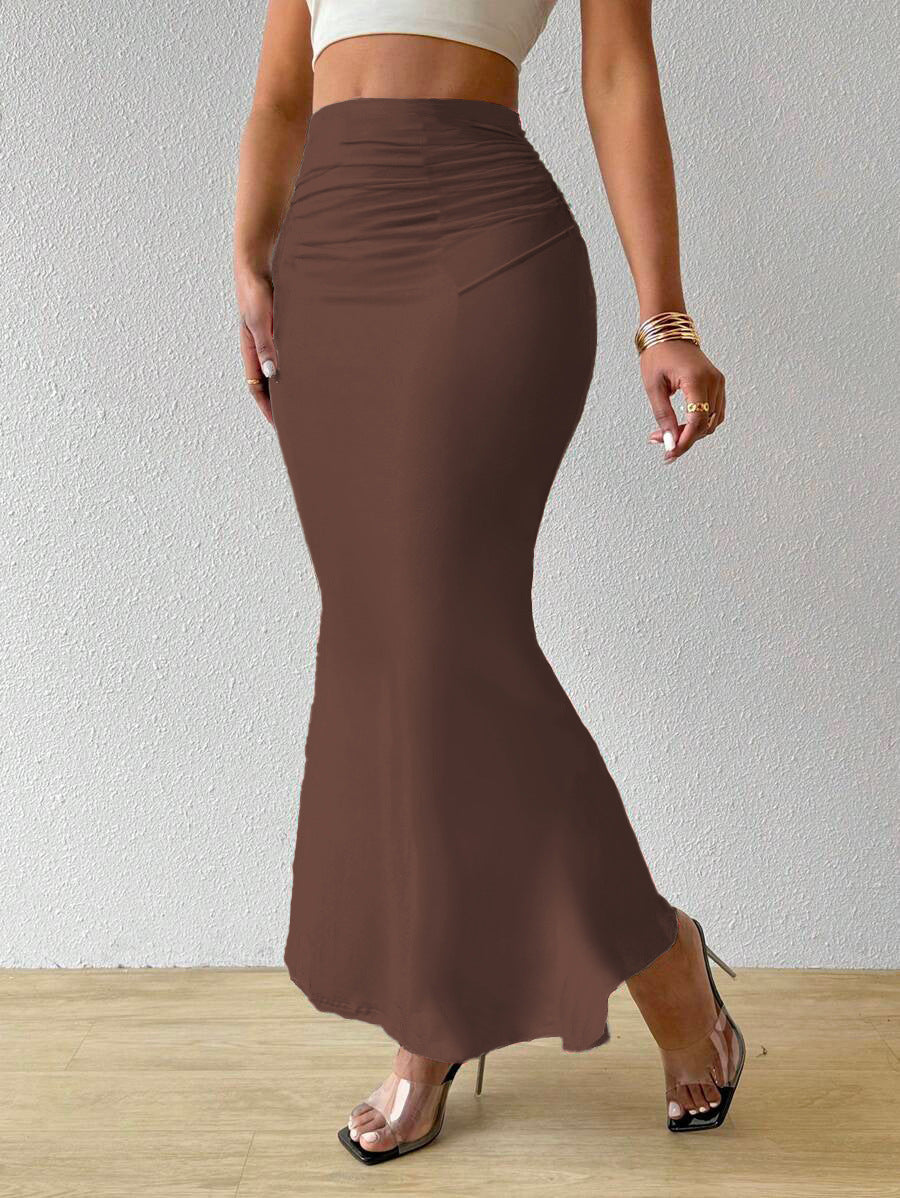 Zebra Pattern Tight Fitting High Waisted Fish Tail Fashion Skirt