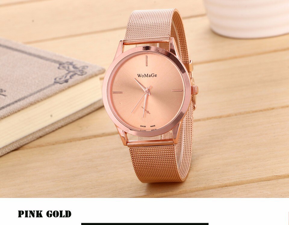 Mode Legierung Gürtel Mesh Minimalistischen Stil relogio feminino saat Uhr für frauen