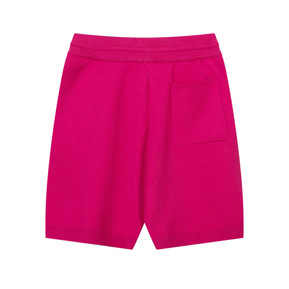 Gothic Letter Jacquard Wool Shorts
