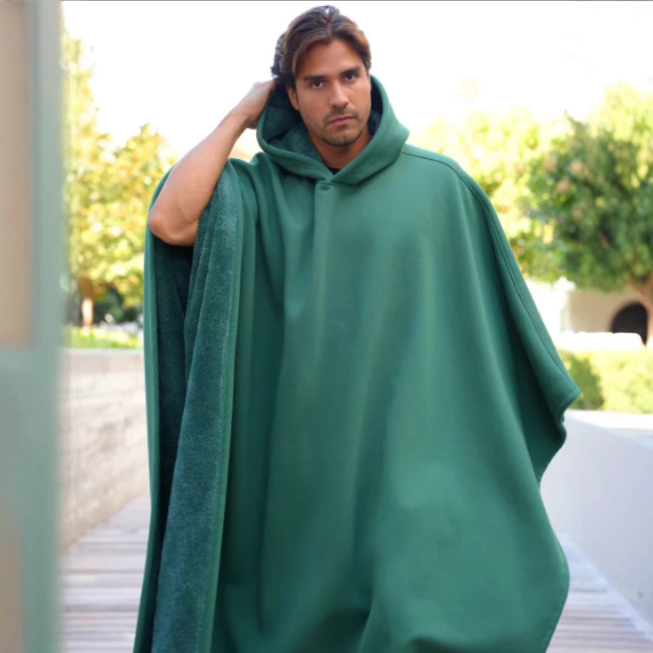 Woolen Loose Cape Batman Hoodie Blanket For Men And Women