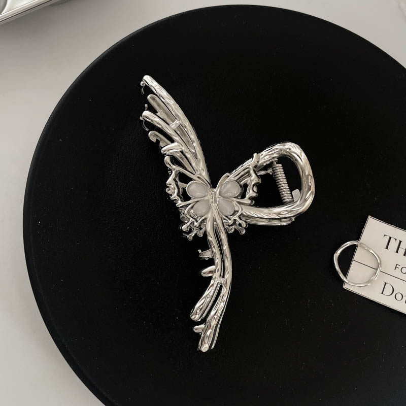 Silver Metal Barrettes Updo Hair Claw