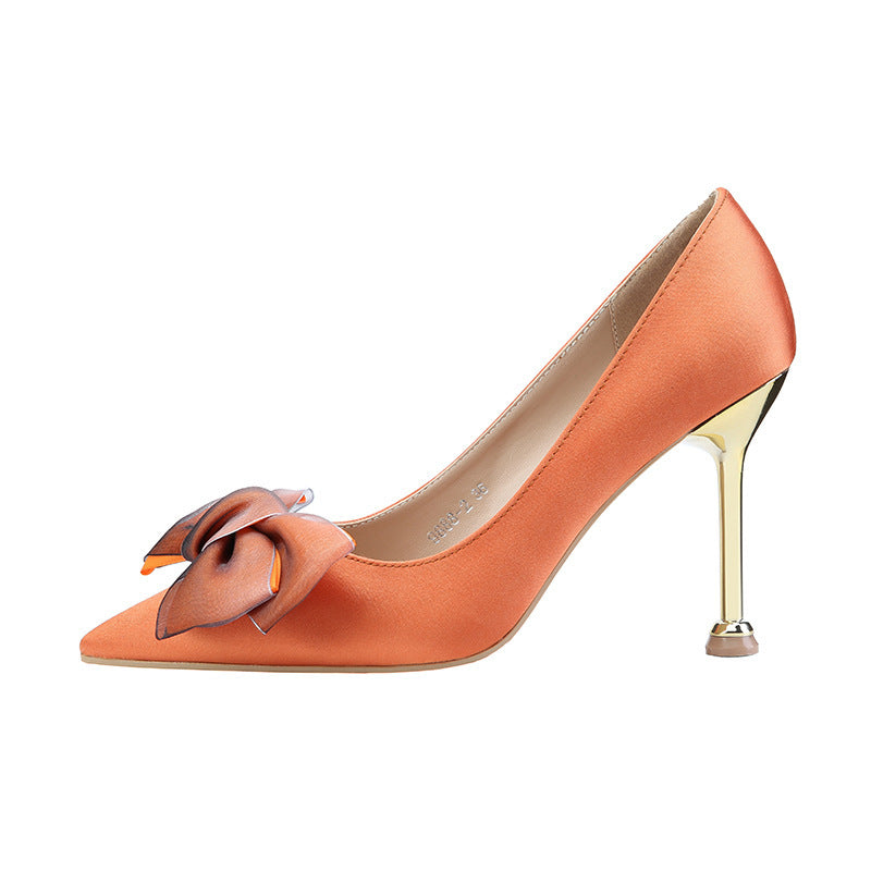 High Heels Stiletto Bow Shoes