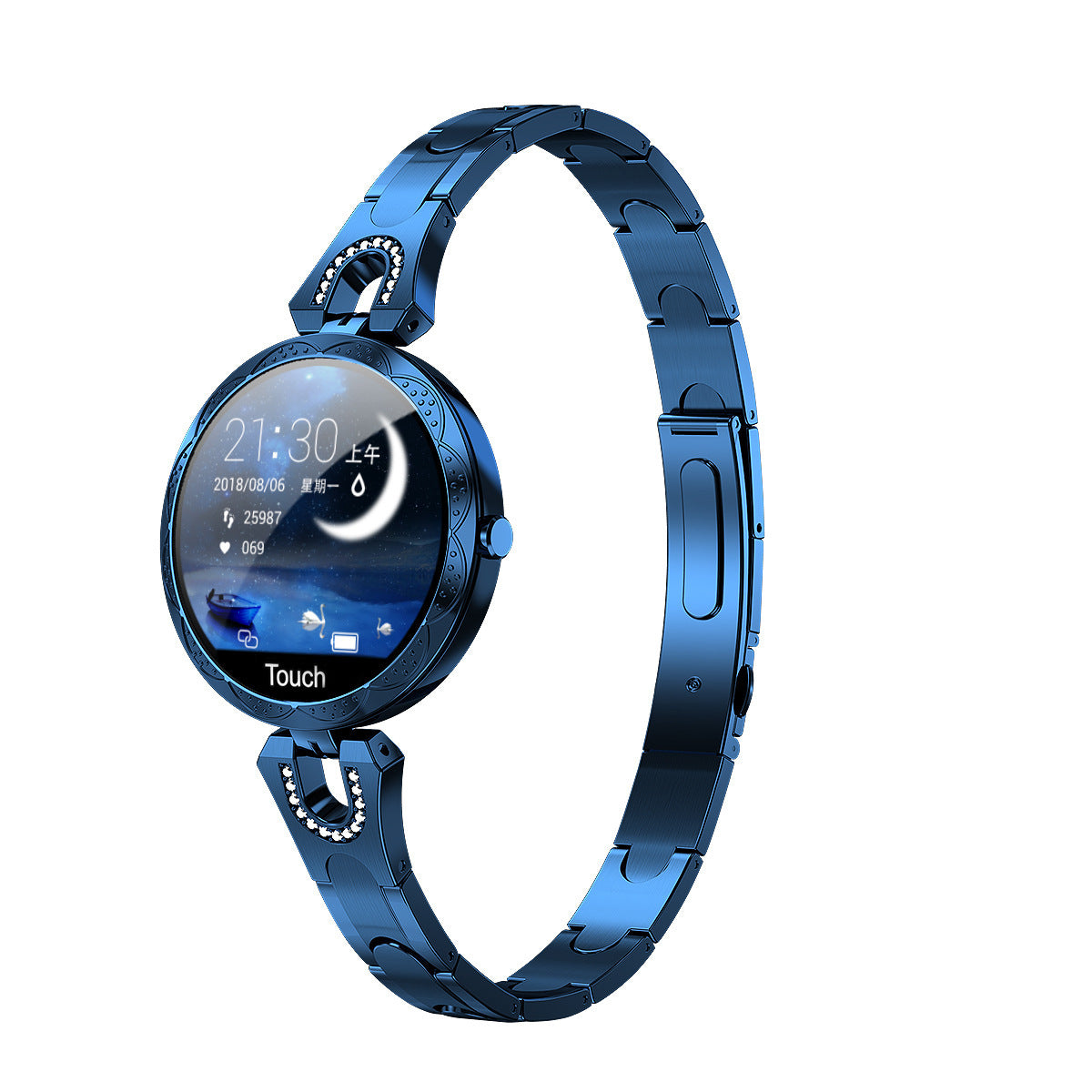 Mode Damen Smart Watch Wasserdicht Tragbarer Herzfrequenzmesser