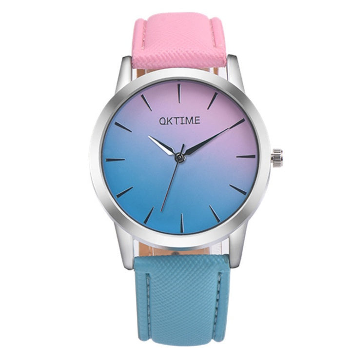 Mode Lässig Retro Regenbogen Design Uhr Frauen Analog Quarz Armbanduhren Uhr Elegante Dame Armbanduhr Frau Zeit