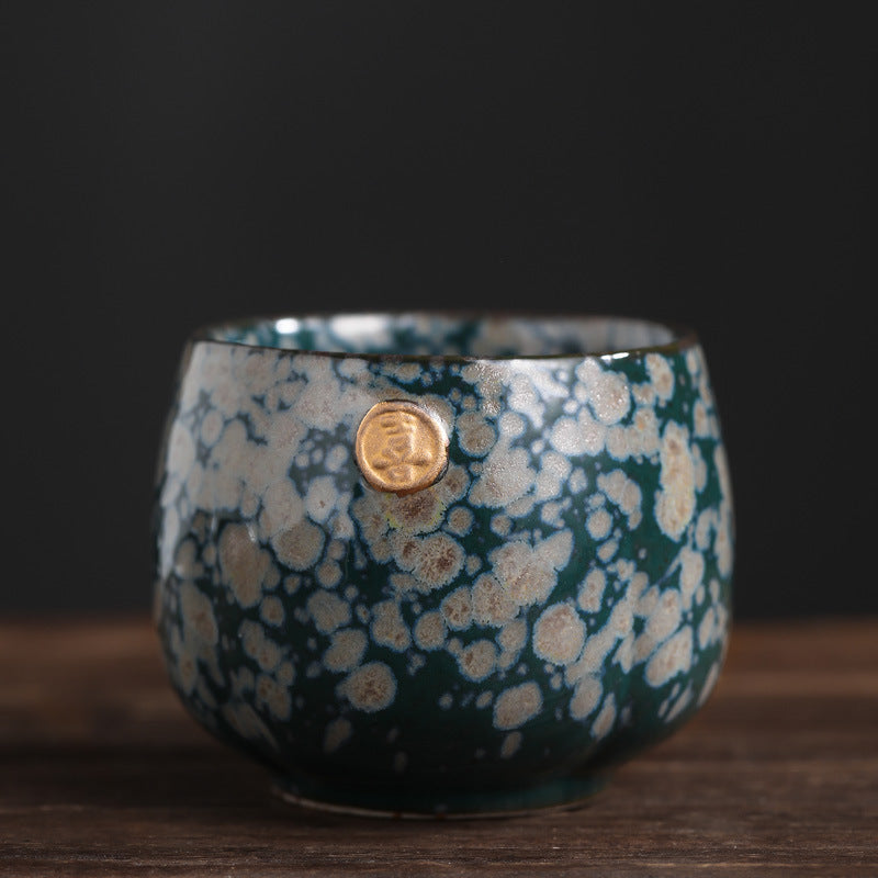 Japanese style kiln changing teacup, ceramic kung fu tea set