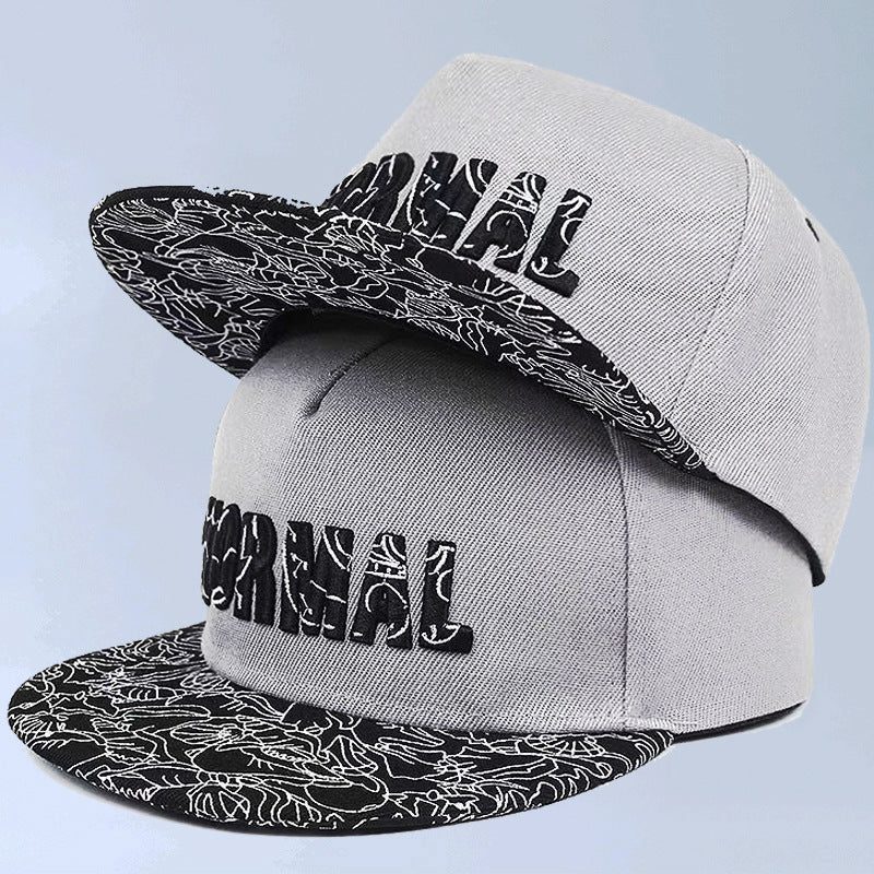 Men's Hip Hop Letter Embroidered Flat Brim Cap