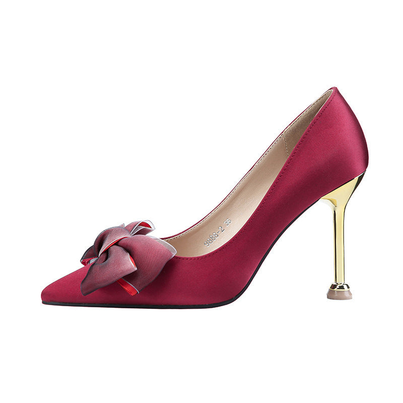 High Heels Stiletto Bow Shoes
