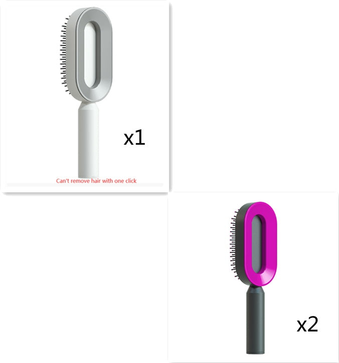 女性用セルフクリーニングヘアブラシ ワンキークリーニング