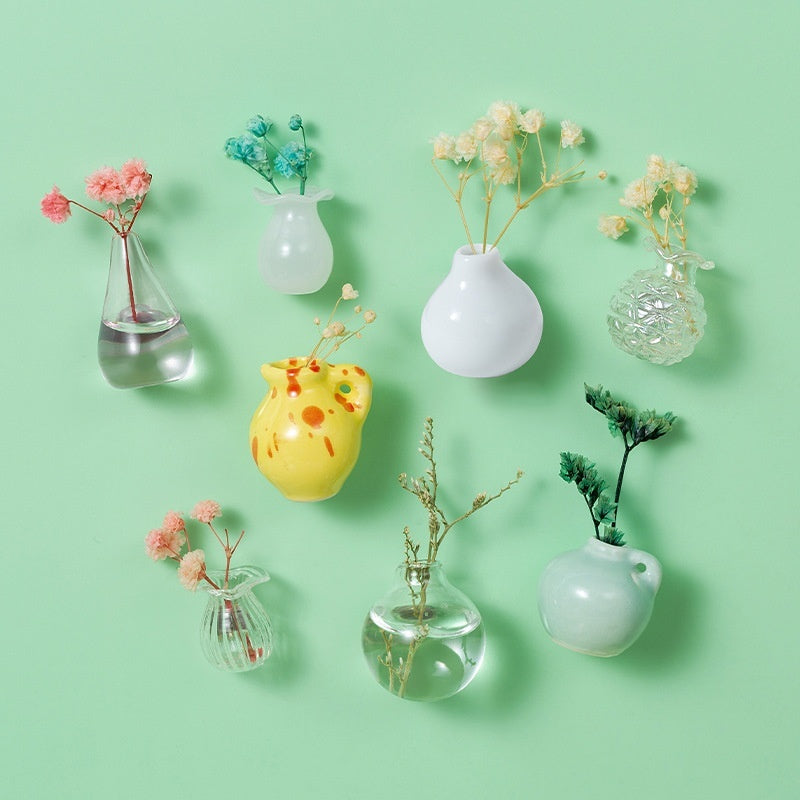 Magnetic Three-dimensional Decoration Refrigerator Sticker And Magnet Ceramic Mini Vases