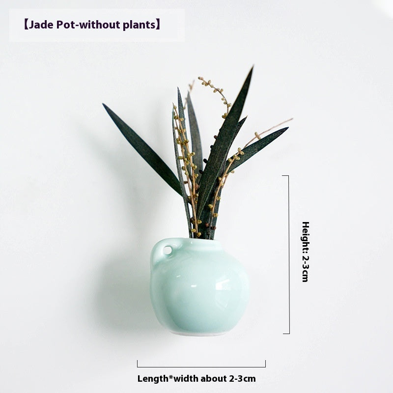 Magnetic Three-dimensional Decoration Refrigerator Sticker And Magnet Ceramic Mini Vases