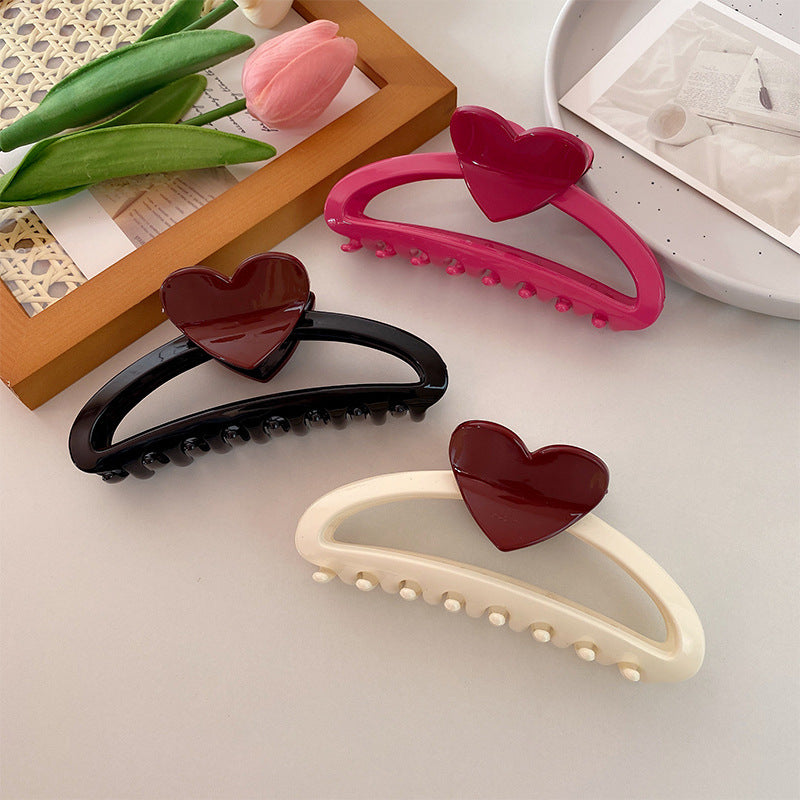 Large Love Heart-shaped Hair Claw