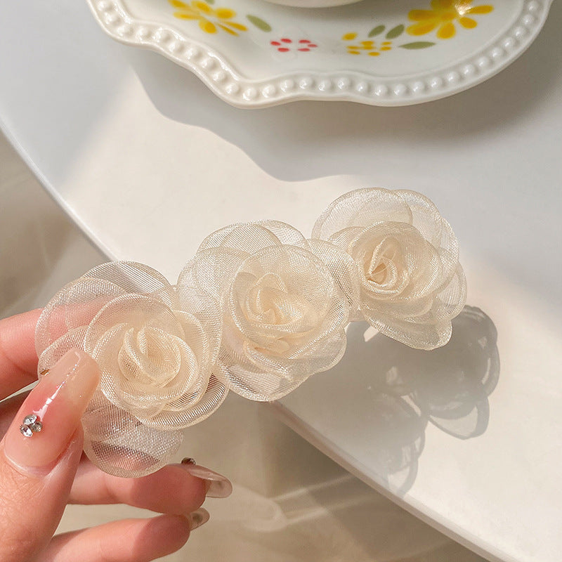 Rose Flower Style Hair Claw