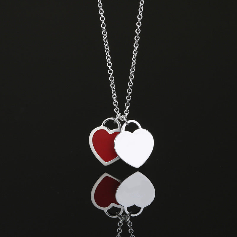 Double Love Klassische Halskette Dreifarbige Optionale Halskette Damenschmuck