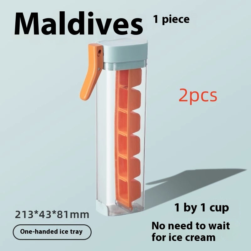 Press Ice Tray Ice Cube Maker Ice Tray Mold With Storage Box