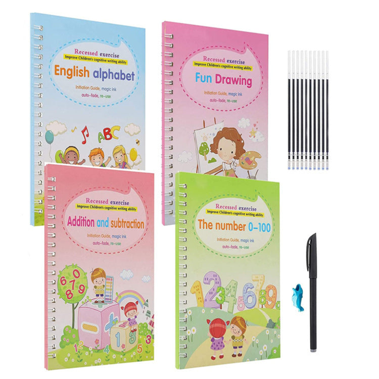 Kids Full English version of calligraphy stickers