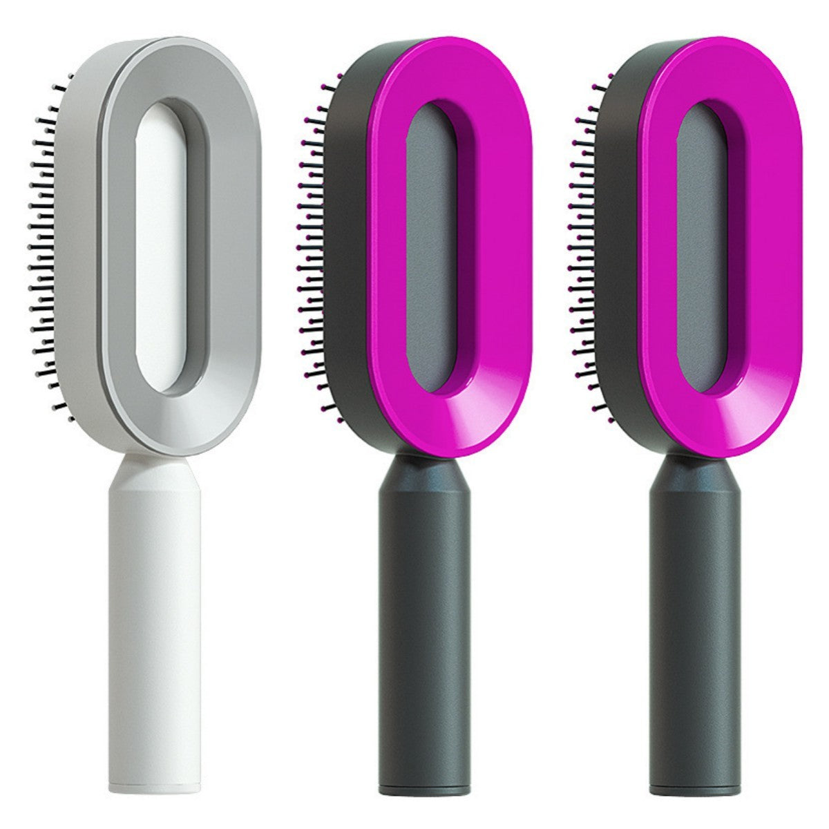 女性用セルフクリーニングヘアブラシ ワンキークリーニング