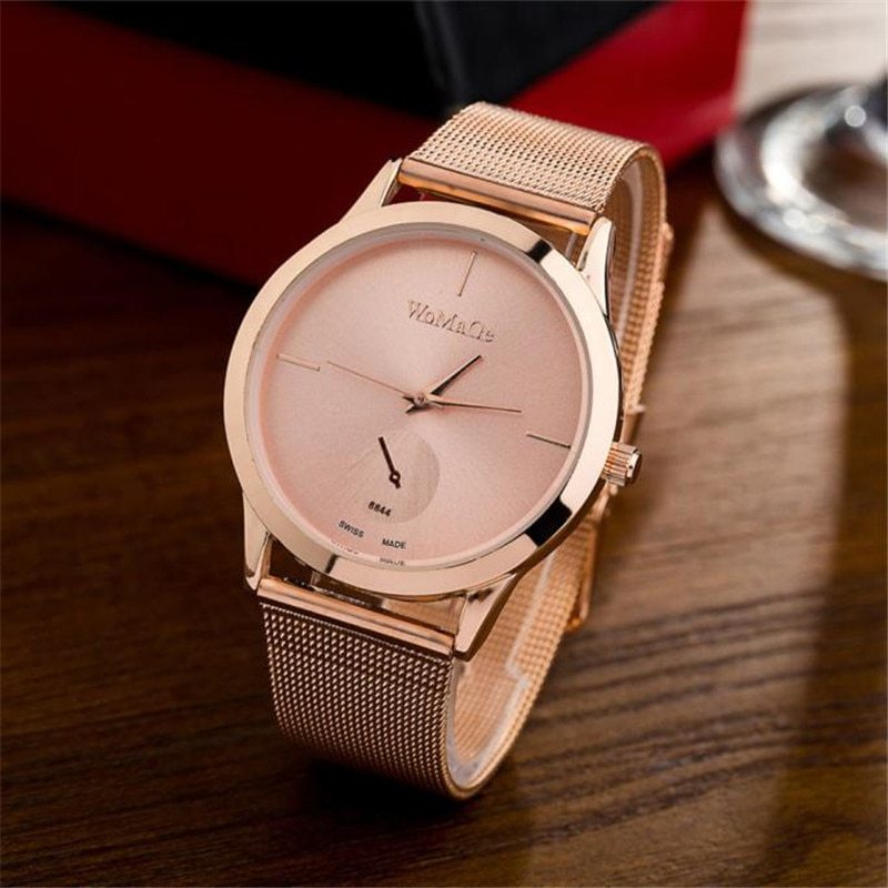 Mode Legierung Gürtel Mesh Minimalistischen Stil relogio feminino saat Uhr für frauen
