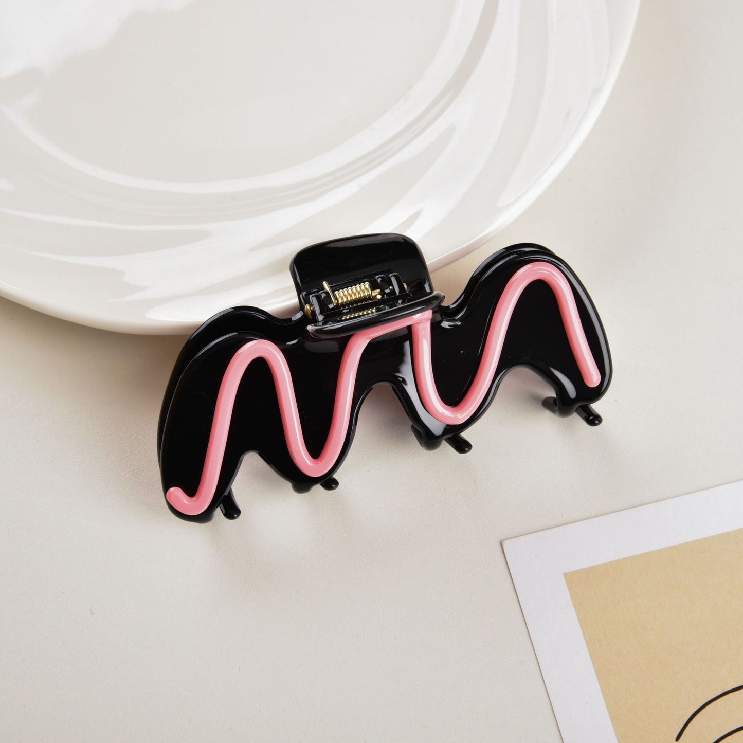 New Candy Color Checkerboard Acetate Hair Claw