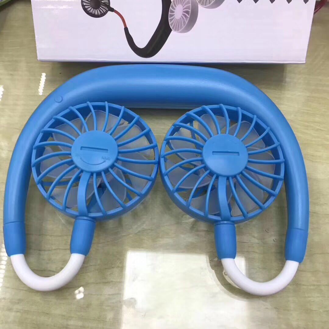 充電式ポータブル怠惰な扇風機学生用デスクトップ扇風機吊り下げ式首かけ扇風機