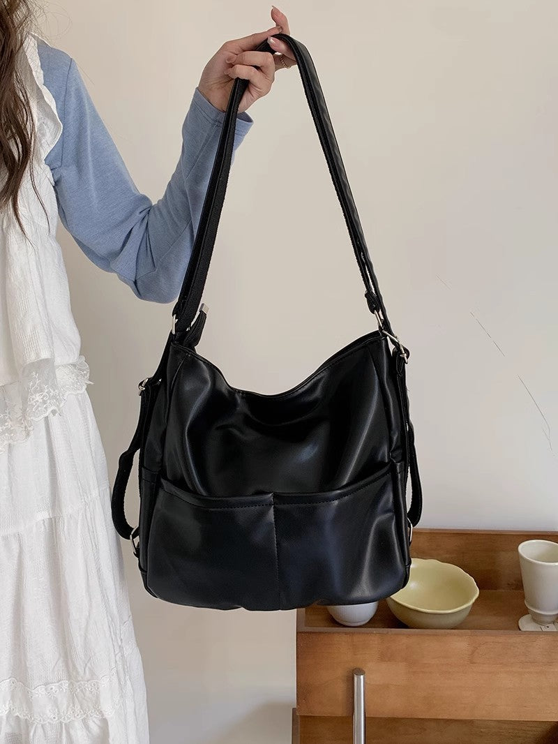 New Soft Leather Three-purpose Multifunctional Backpack & Shoulder Bag
