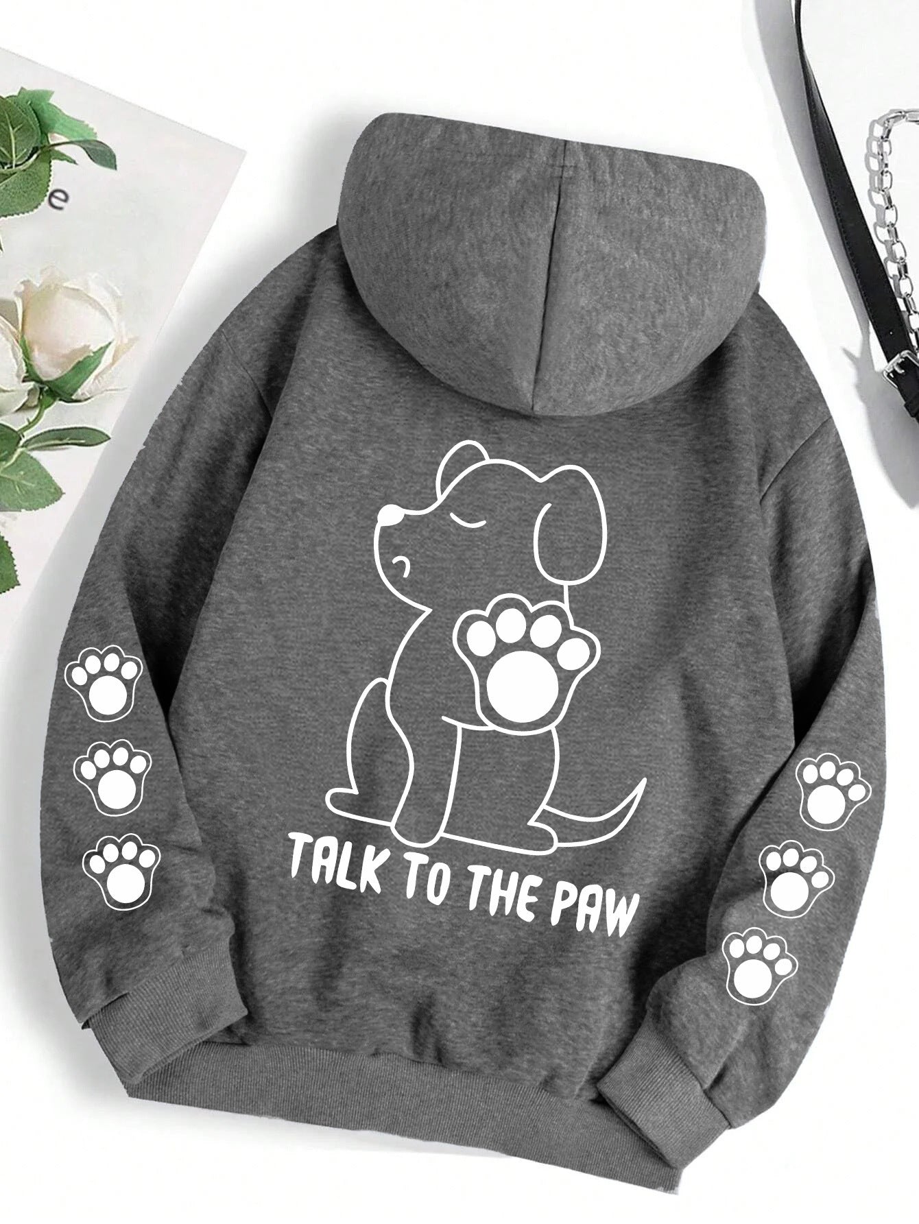 Funny Dog Cartoon Printed Women Hoodie