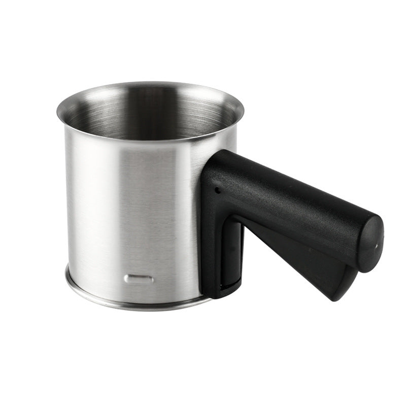 Stainless Steel Flour Sifter Semi-automatic Hand-held Round