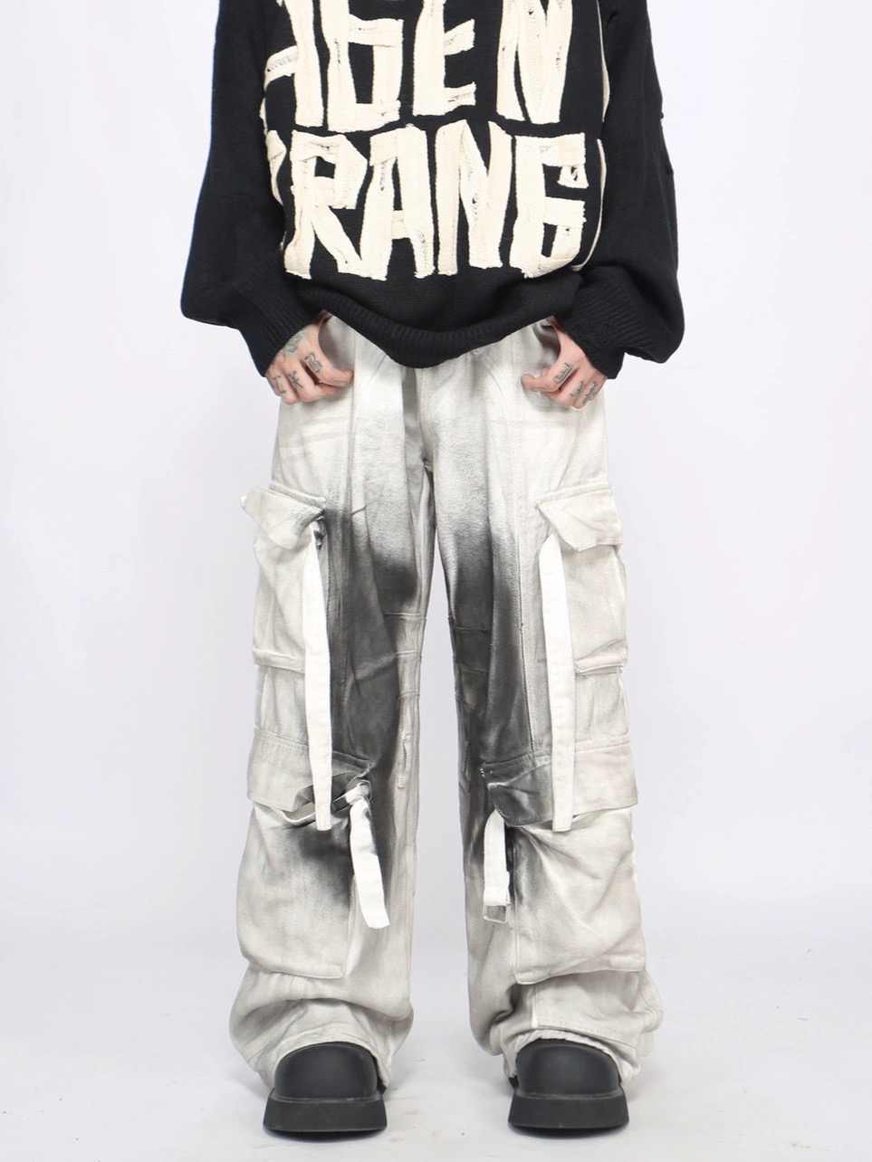 Splash Ink Multi-pocket Cargo Pants