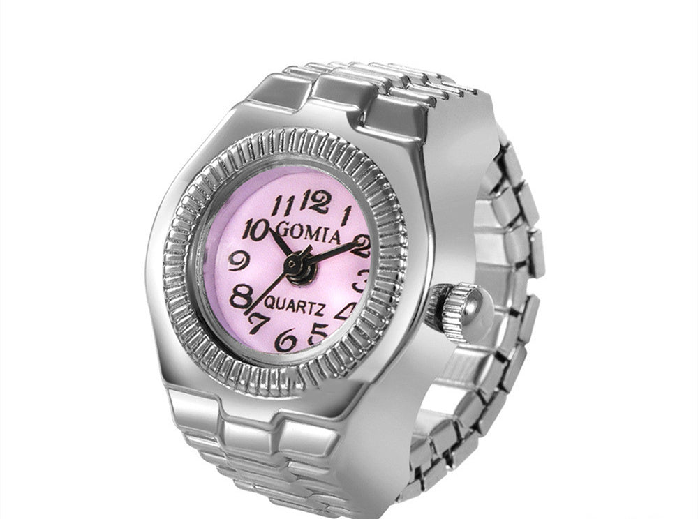 Rivet Peach Heart Retro Octagonal Ring Watch