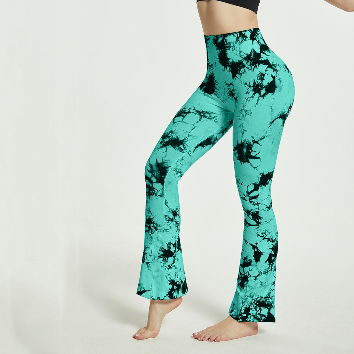 Modische Yoga-Schlaghose mit Batikmuster