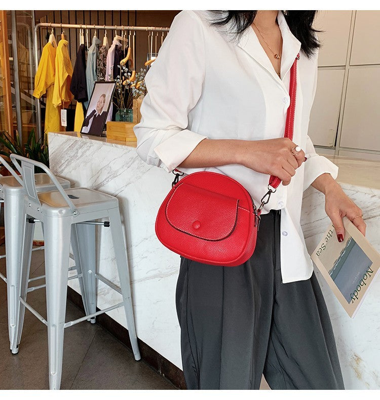 PU shoulder retro messenger bag