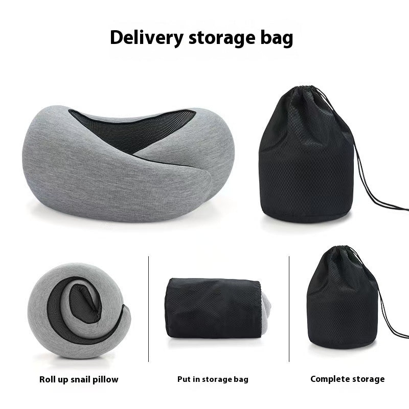 Soft Memory Foam Travel Neck Pillow U Shape Adjustable Support Comfortably Sleeping