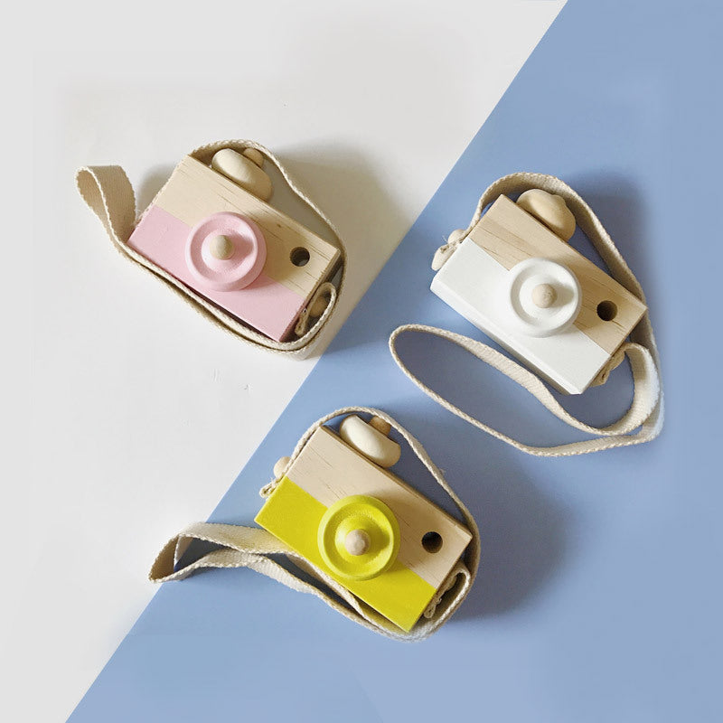 かわいい木製の赤ちゃん用おもちゃカメラ