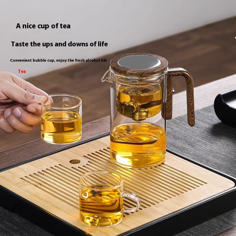 One Click Magnetic Teapot Separation Filtration Glass Tea Pot Tea Water Separator