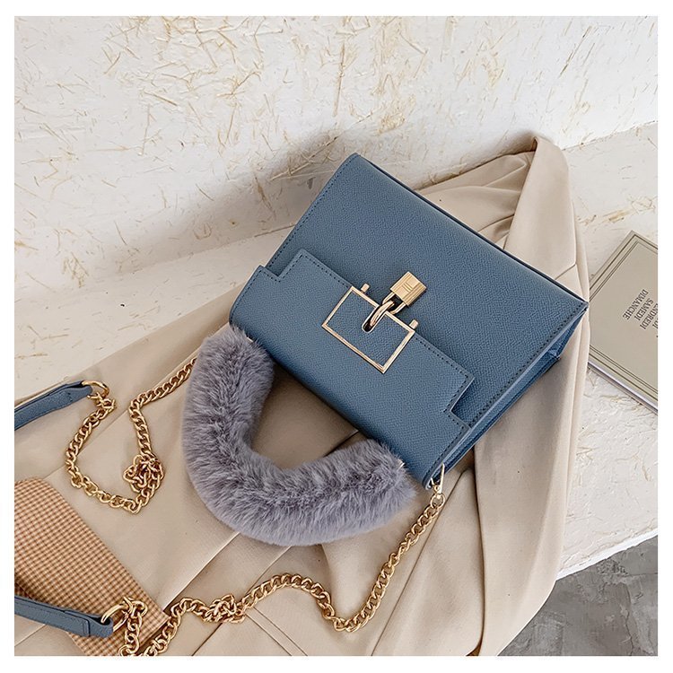 Mode Kette One Shoulder Messenger Textur Schloss Kleine Quadratische Tasche