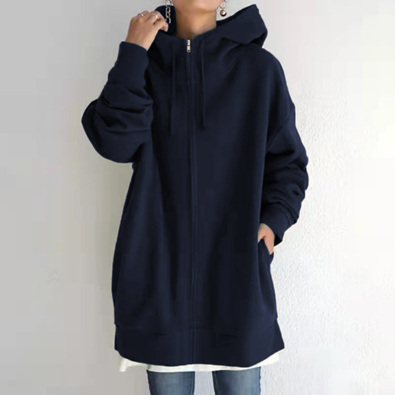 Women's Fuzzy Hoodies Long Sport Pullover Hoodie Full-Zip