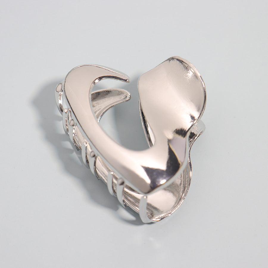 Silver Metal Barrettes Updo Hair Claw