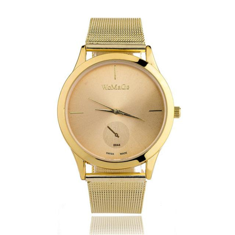 Mode Legierung Gürtel Mesh Minimalistischen Stil relogio feminino saat Uhr für frauen