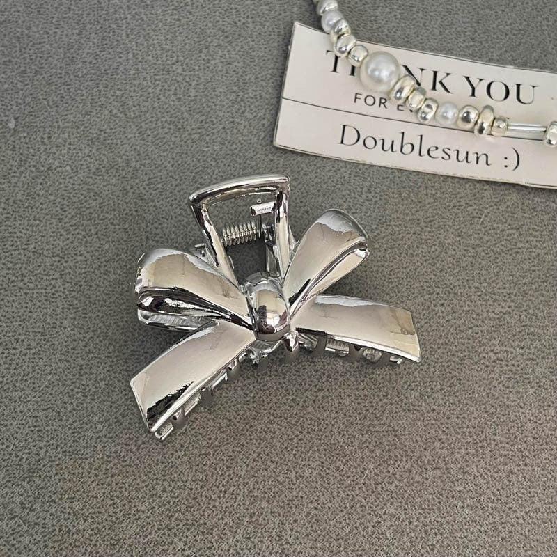 Silver Metal Barrettes Updo Hair Claw