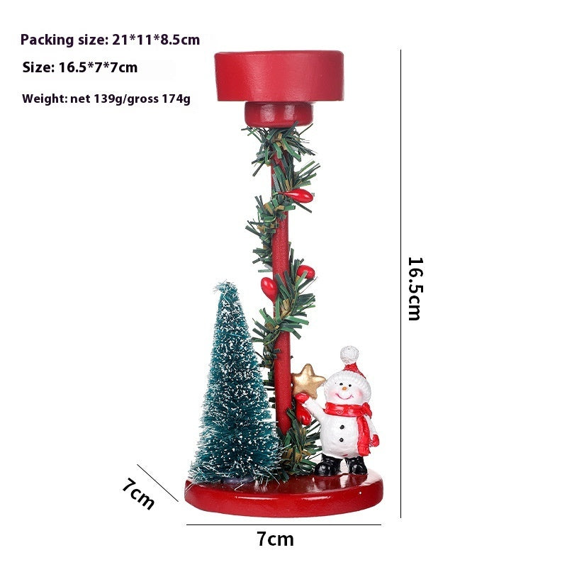 Christmas Decorations Desktop Resin Christmas Tree Candlestick