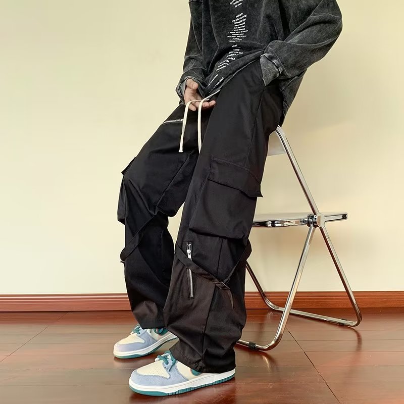 ゆったりストレートカーゴパンツ メンズ