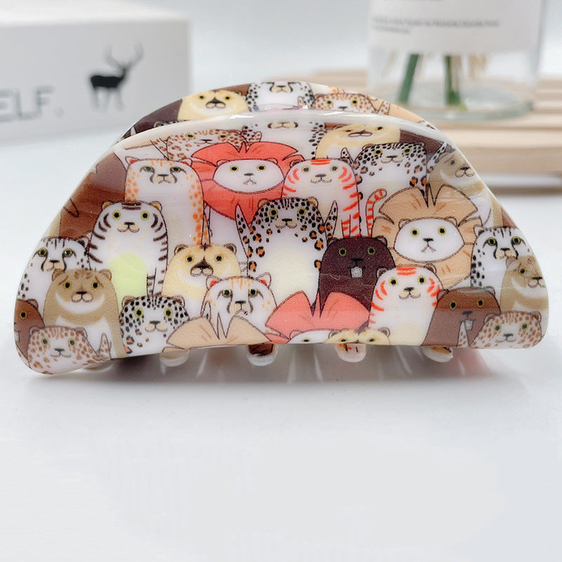 Cute Cartoon Print Hair Claw