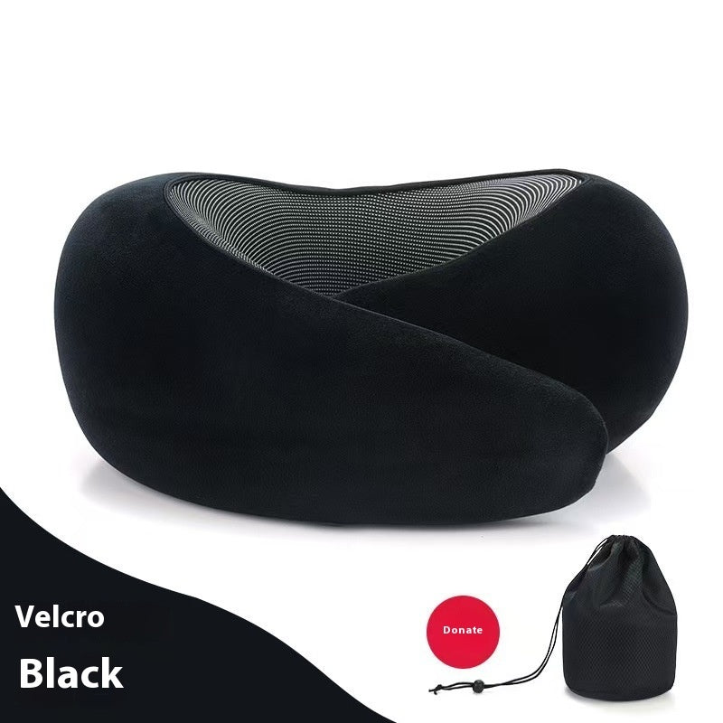 Soft Memory Foam Travel Neck Pillow U Shape Adjustable Support Comfortably Sleeping